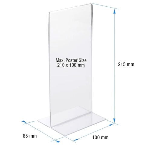 Pleksi T Tipi Masaüstü Föy Tutucu ve Menülük