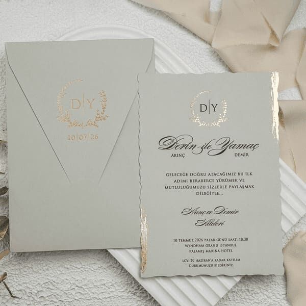 Erdem Ekonom 9263 Ekonomik Düğün ve Nişan Davetiyesi
