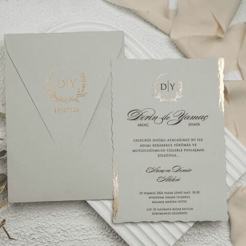 Erdem Ekonom 9263 Ekonomik Düğün ve Nişan Davetiyesi