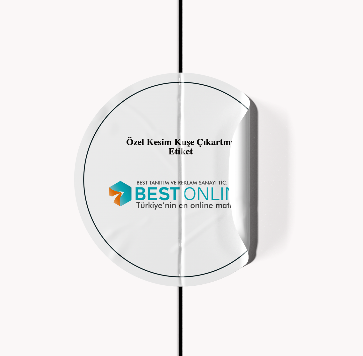 Özel Kesim Etiket - 8x8 cm. Sticker