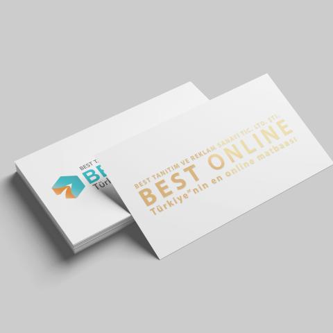 Altın Yaldız Kartvizit - Arkası Renkli