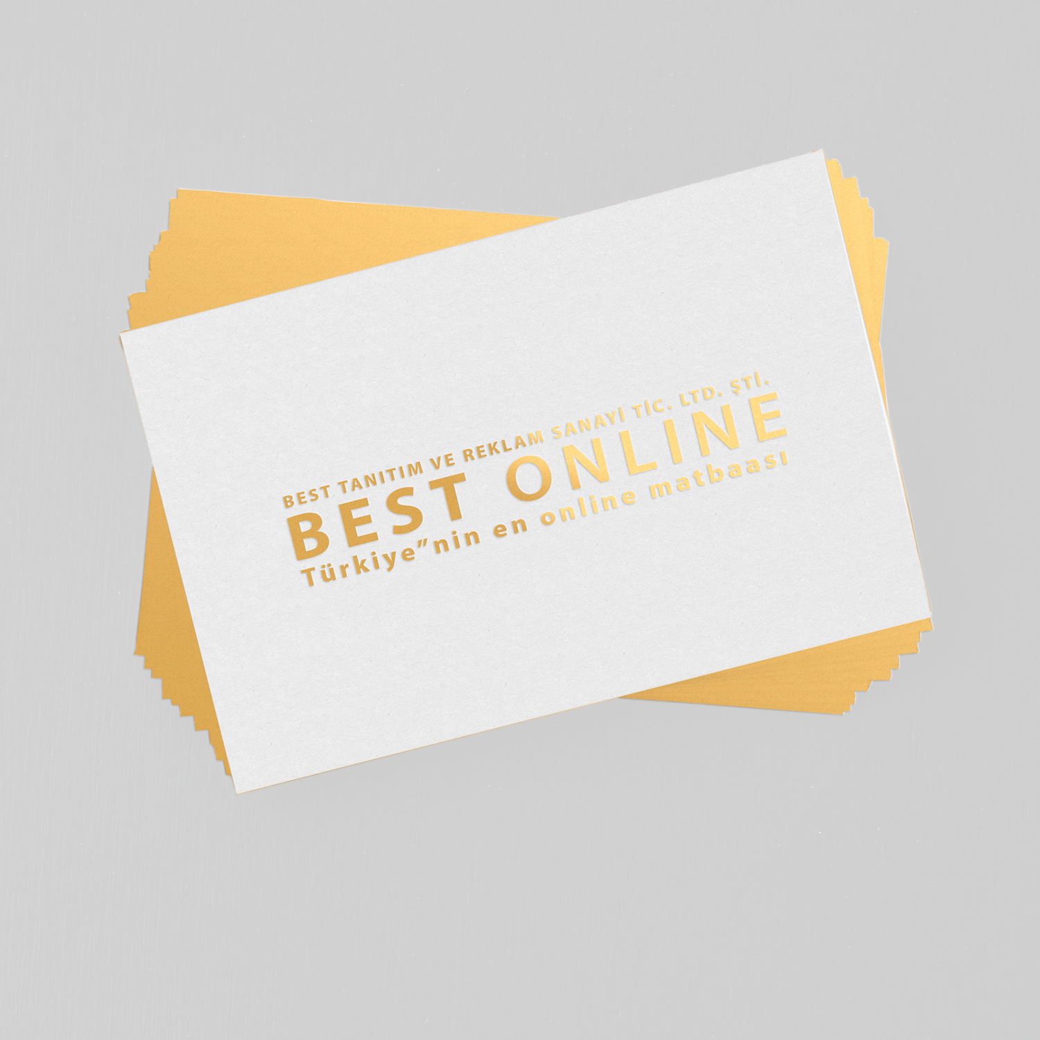 Altın Yaldız Tek Yüz Baskılı Kartvizit