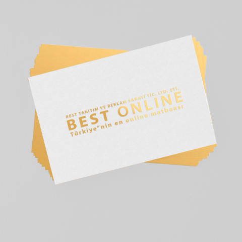 Altın Yaldız Tek Yüz Baskılı Kartvizit