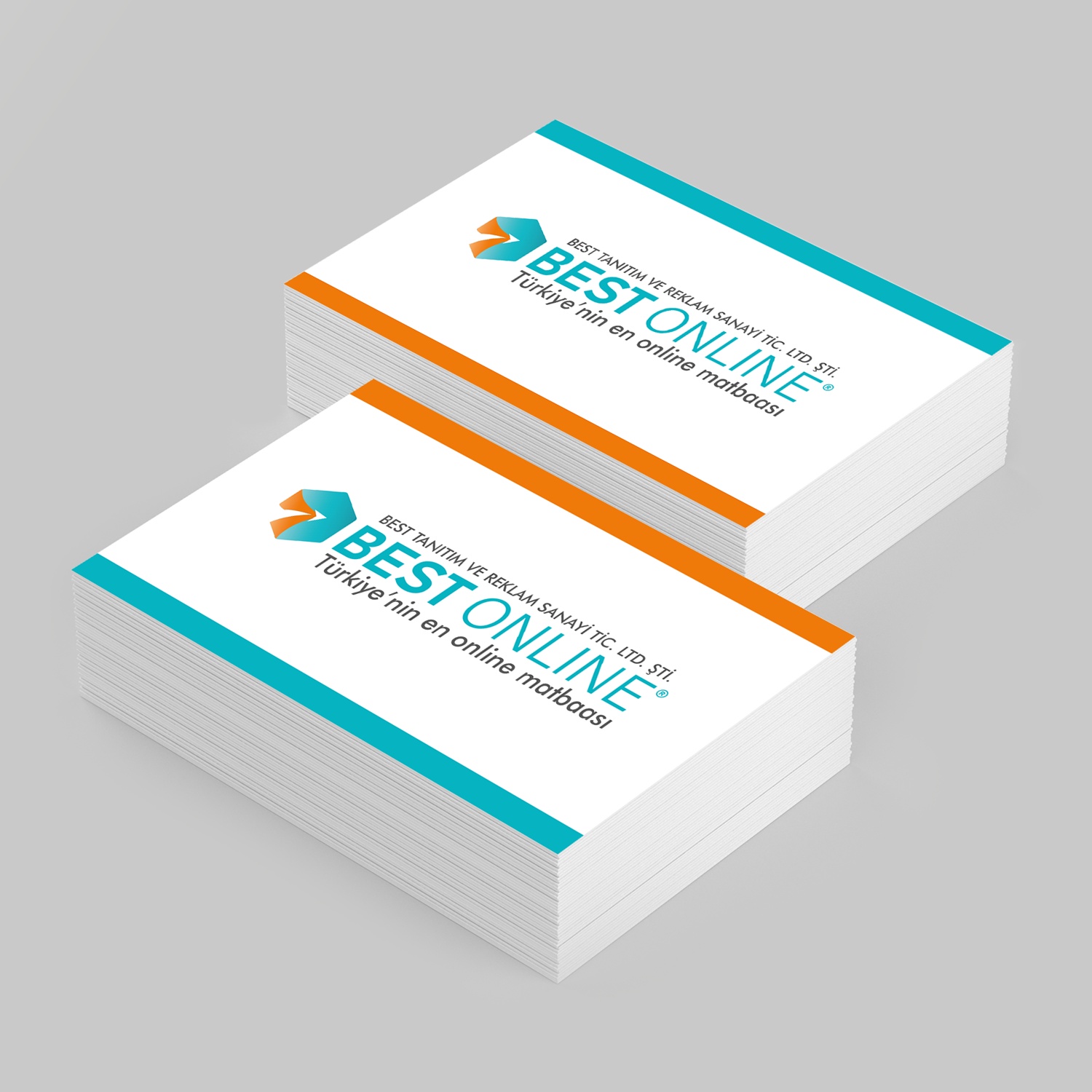 Çift Yüz Kabartma Laklı Kare Kartvizit