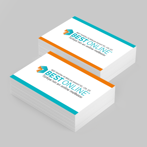 Çift Yüz Kabartma Laklı Kare Kartvizit