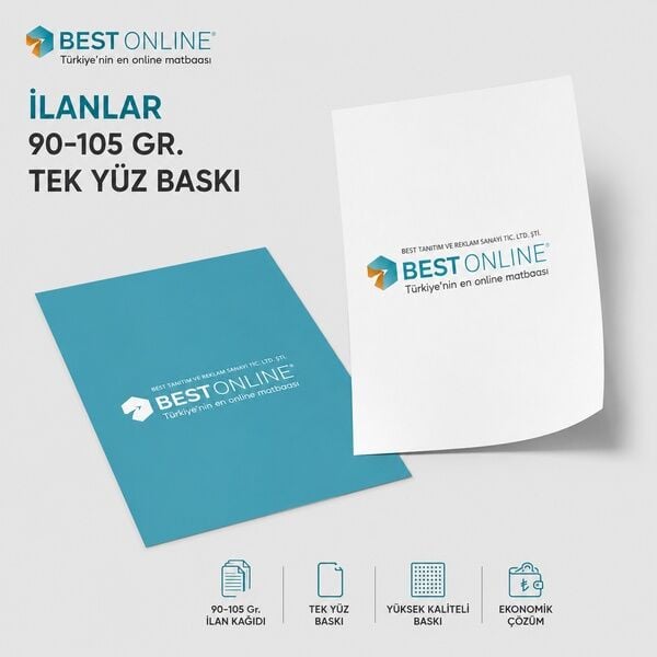 İLANLAR - 90-105 GR. Tek Yüz Baskı