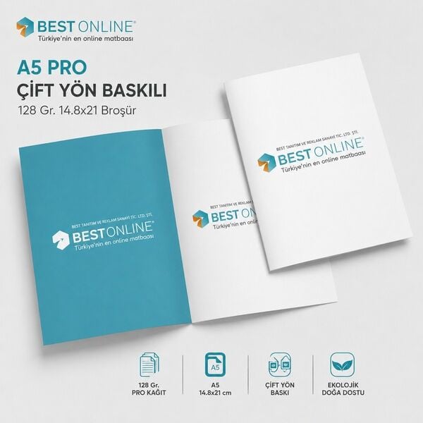A5 PRO - Çift Yön Baskılı 128 Gr. 14.8x21