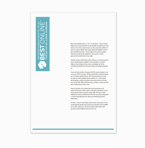 2 Renk Baskılı 80 Gr. Antetli Kağıt