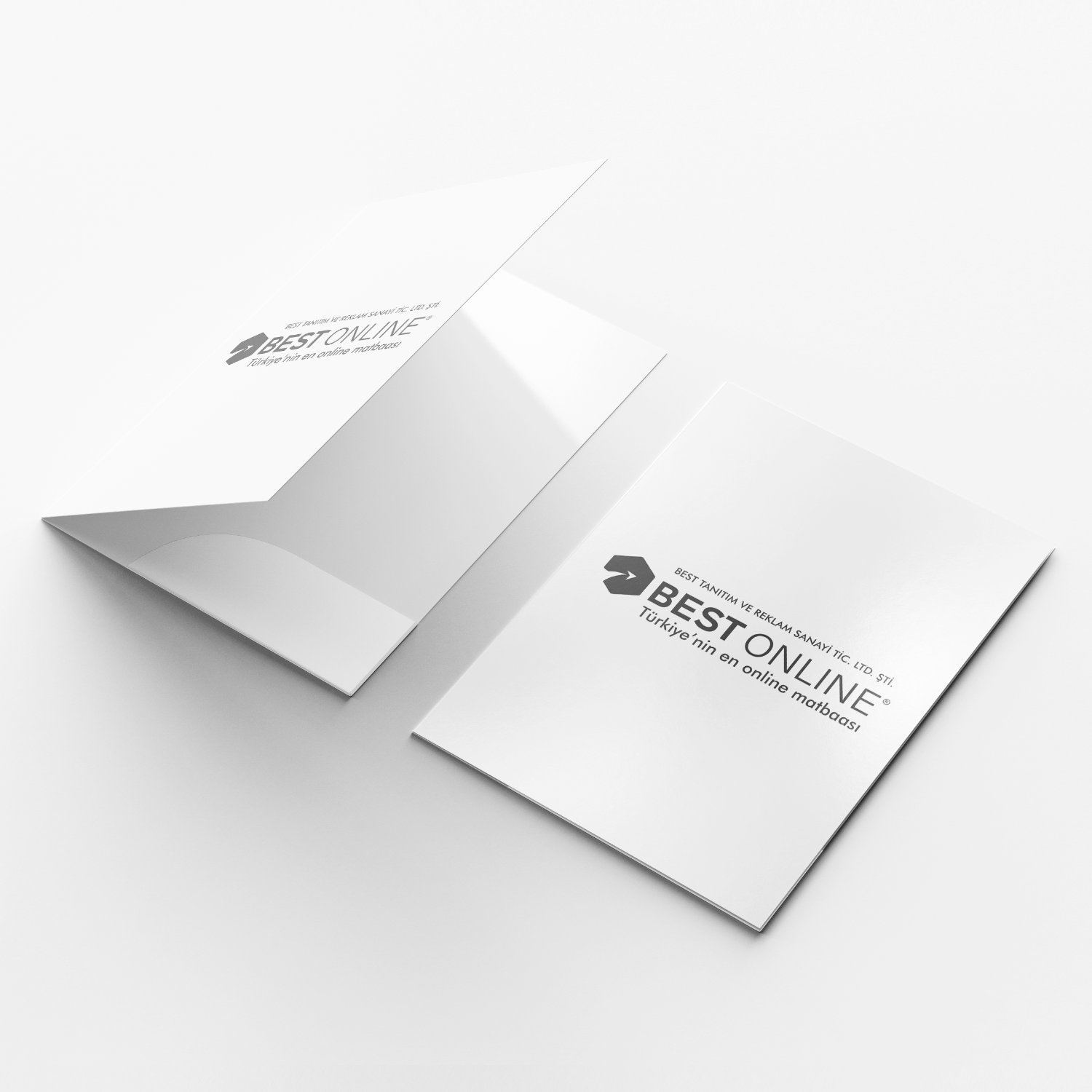 Tek Renk Baskılı Cepli Dosya -350 Gr. Bristol