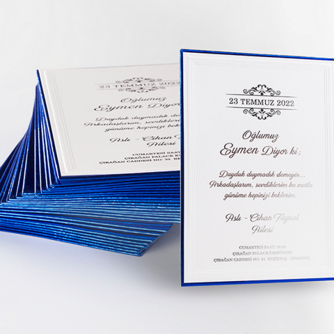Erdem Sünnet Davetiyesi 80972 – Modern Sünnet Kartı