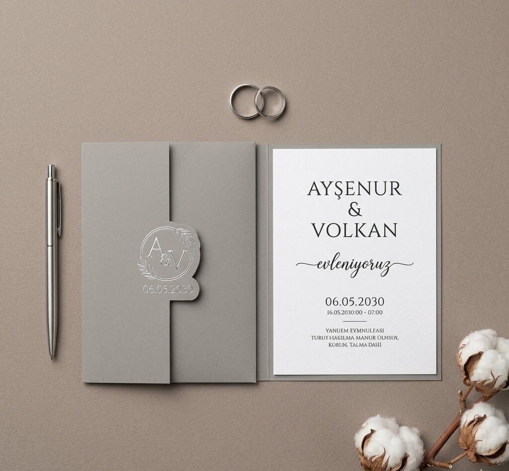 Enfa Collection 6123 Lüks Düğün Davetiyesi