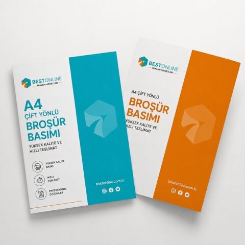 A4 Çift Yönlü Broşür Basımı (Yüksek Kalite ve Hızlı Teslimat)