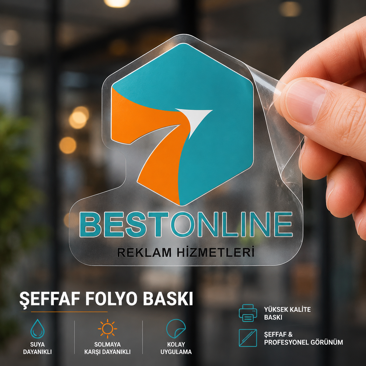 Şeffaf (Transparan) Folyo Baskı – Cam ve Vitrin Uygulamaları