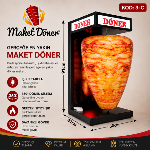 Maket Döner-Profesyonel Büyük Boy Tavuk Döner Maketi