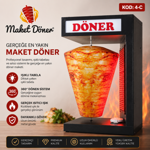 Küçük Boy Tavuk Döner Maketi - Kompakt Tasarım