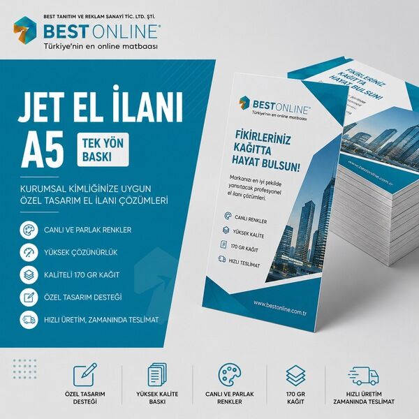 Jet El İlanı - A5- Tek Yön Baskı