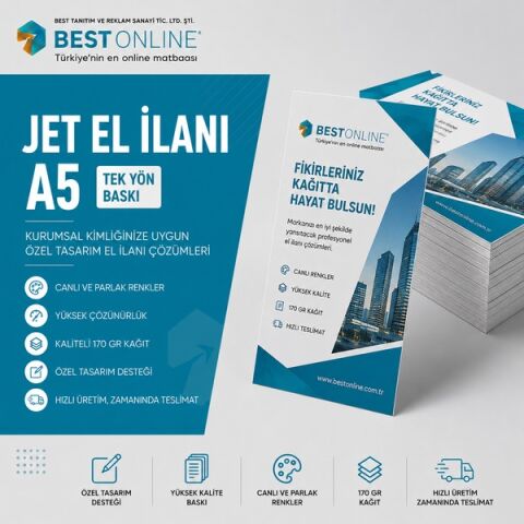 Jet El İlanı - A5- Tek Yön Baskı