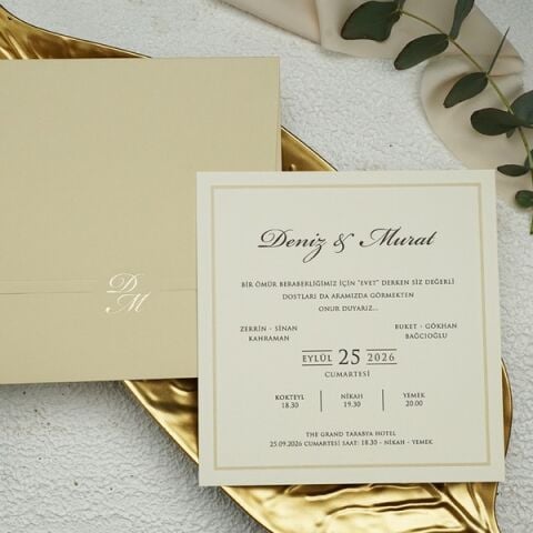 Ekonom 9251 Lüks Kutulu Düğün ve Nikah Davetiyesi