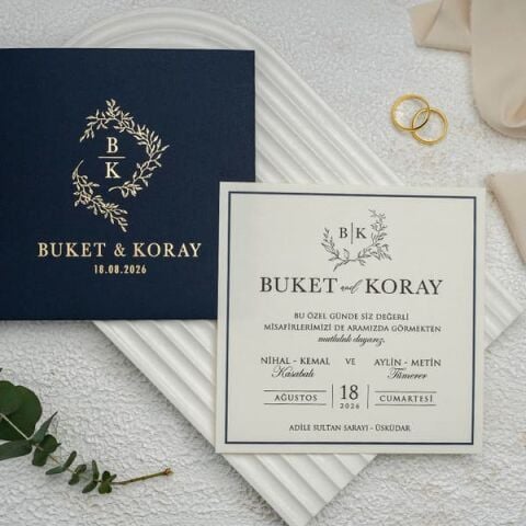 Erdem Ekonom 9287 Ekonomik Düğün ve Nişan Davetiyesi